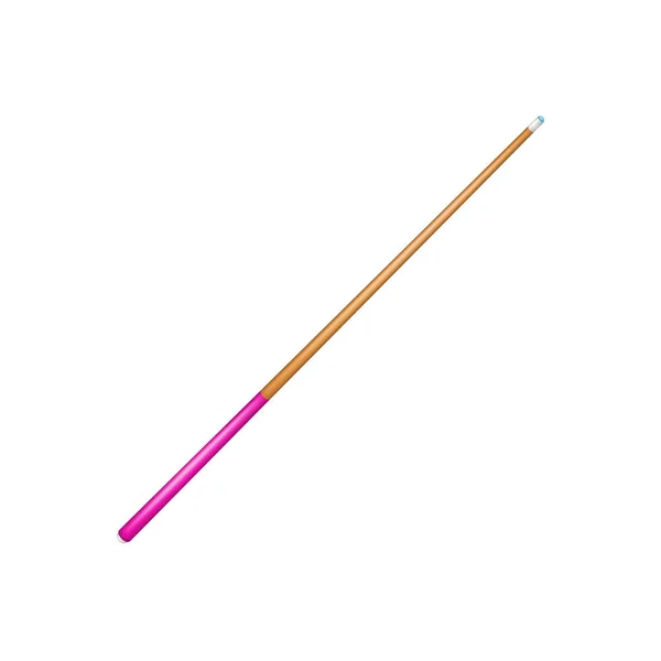 Billiard cue with pink handle — Stock Vector