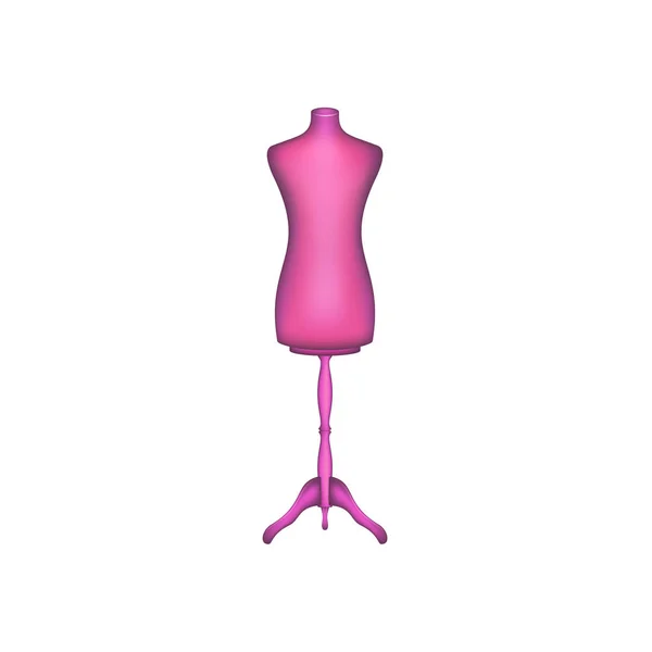 Vintage dress form in pink design — Stock Vector