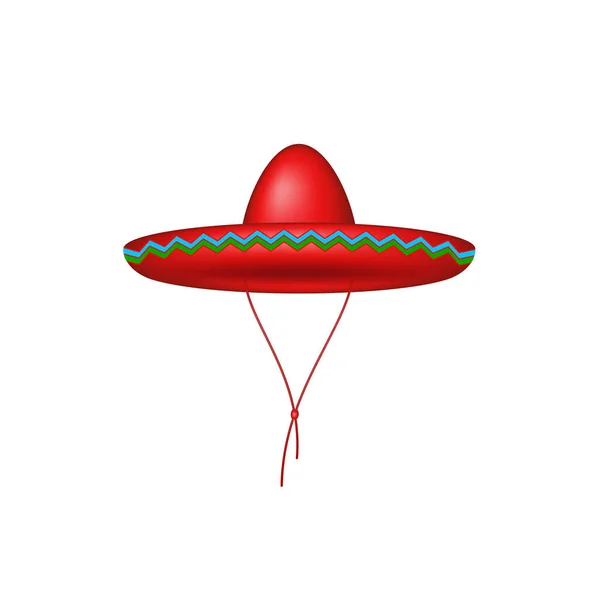 Sombrero sombrero en diseño rojo — Vector de stock