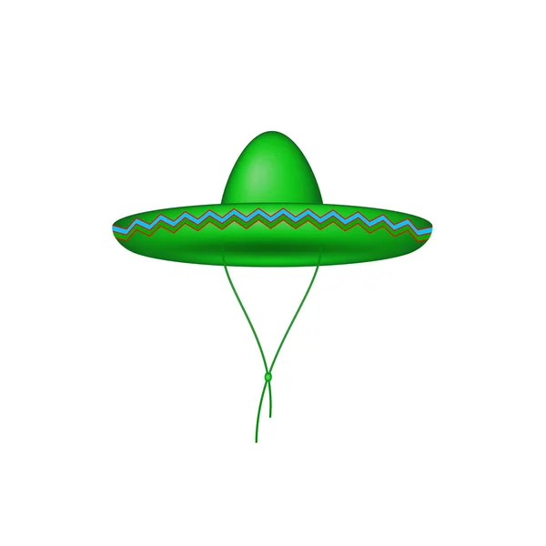 Sombrero sombrero de diseño verde — Vector de stock