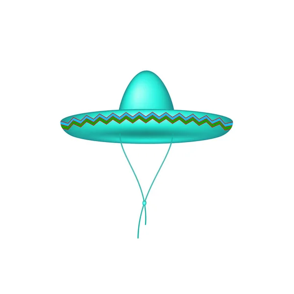 Topi Sombrero dalam desain pirus - Stok Vektor