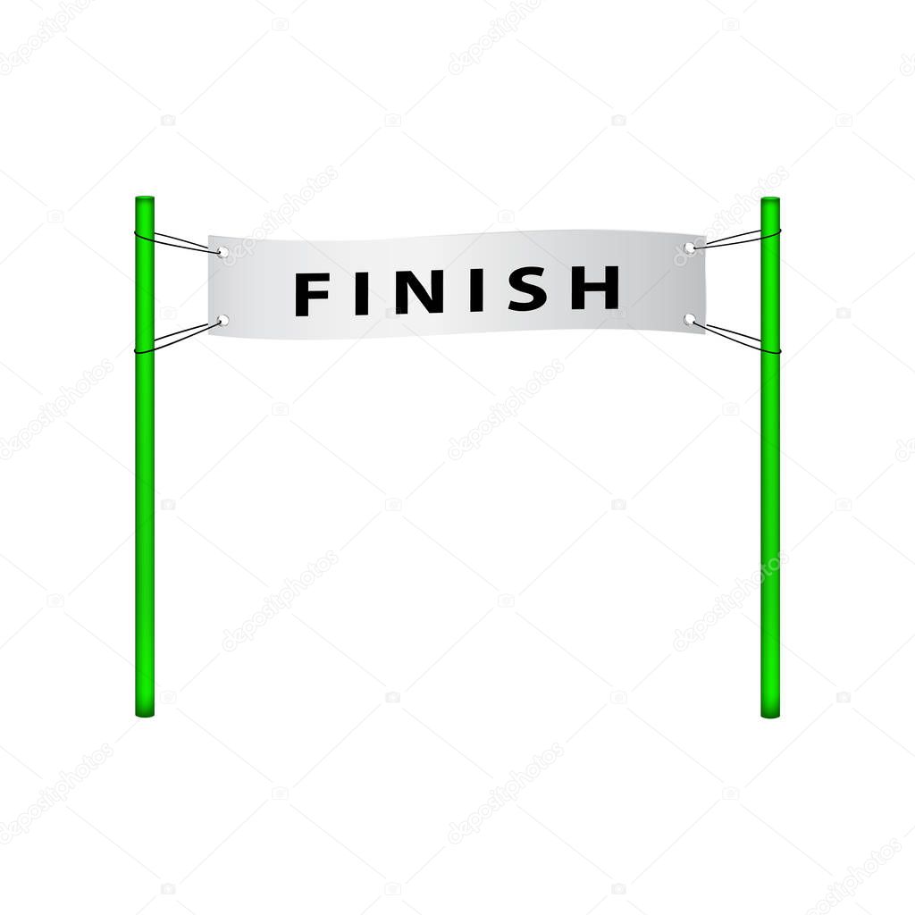 Finish flag in retro design