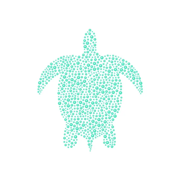 Черепаха в блакитному дизайні — стоковий вектор