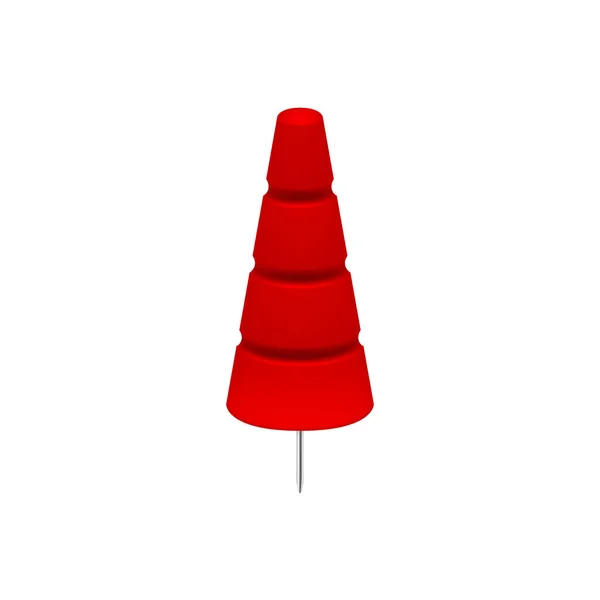 ツリーの形で赤い押しピン — ストックベクタ