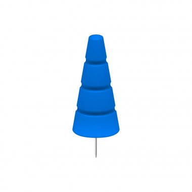 Mavi iğneye ağaç şeklinde 