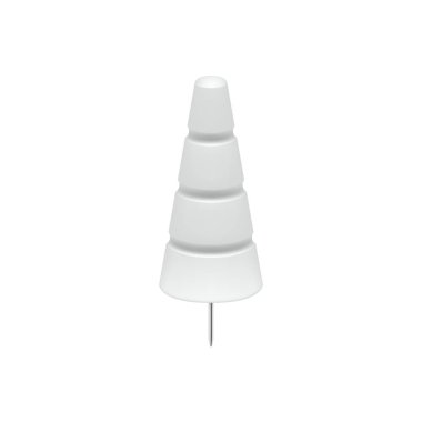 Şeklinde ağaç beyaz arka plan üzerinde beyaz itme