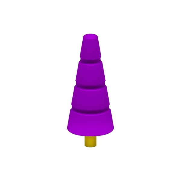 Фиолетовое Дерево Пластиковом Дизайне Белом Фоне — стоковый вектор