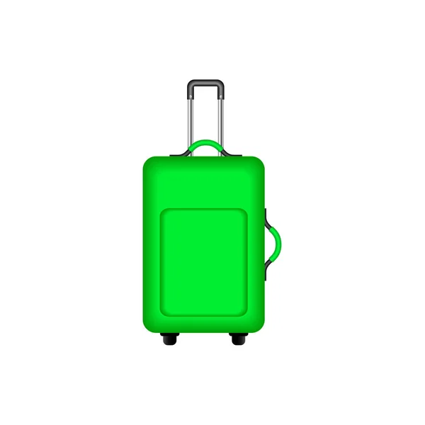 Travel Suitcase Green Design White Background — Stock Vector