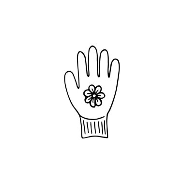 Siyah beyaz mühür resmi. Vektör çizimi. Tasarım, ağ, simgeler, çocuk çizimleri için el çizimi karalama.