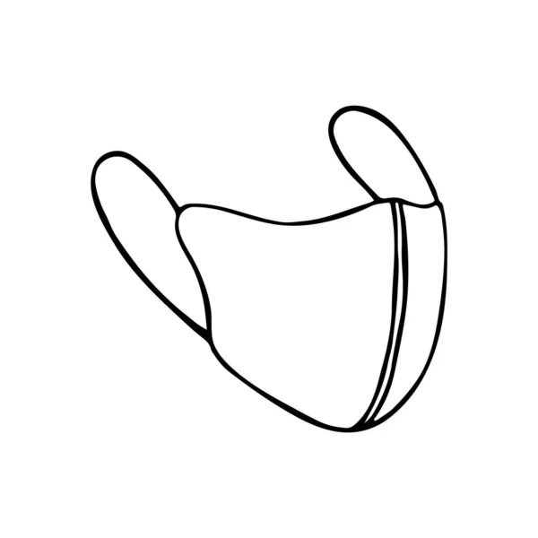 Maschera Neoprene Disegnato Mano Illustrazione Vettoriale Web Opuscoli Volantini — Vettoriale Stock