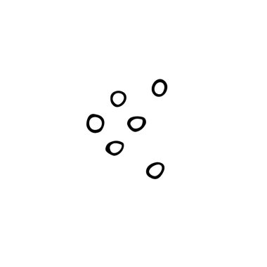 Yuvarlak parti konfetisi. Kartlar, posterler, çıkartmalar ve profesyonel tasarım için el çizimi vektör çizimi, web tasarımı, logo. Beyaz arkaplanda izole.