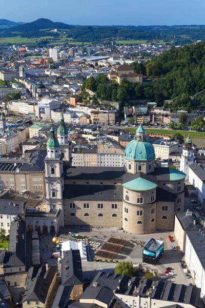 萨尔茨堡历史名城全景 — 图库照片