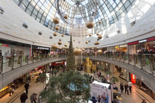 Торговый Центр City Galerie Mall Декабря 2015 Года Аугсбурге Германия — стоковое фото