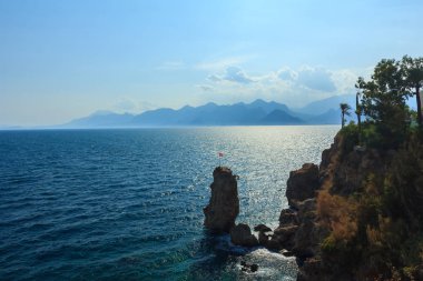 Türkiye 'nin Antalya kentinde deniz manzaralı
