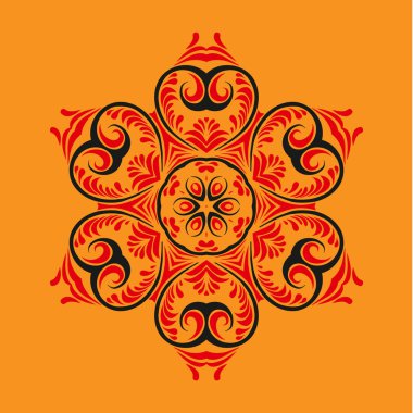 Desen elemanları ile. Soyut süsleme.