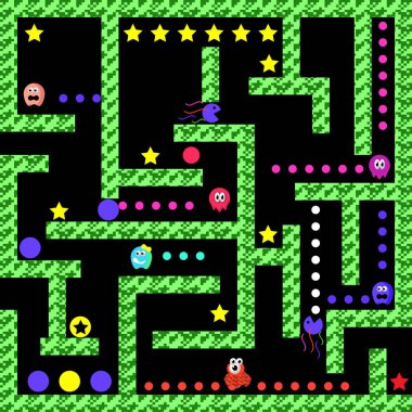 8-bit piksel Retro Arcade oyunu.