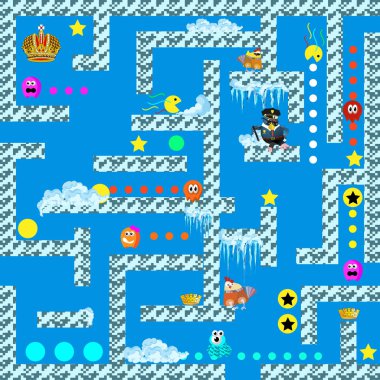 8-bit piksel Retro Arcade oyunu.