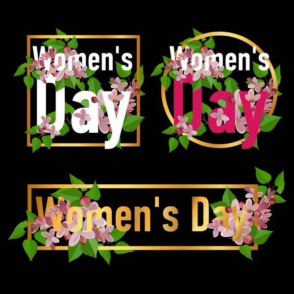 8 maart wenskaart. Sjabloon voor International Women's Day — Stockvector