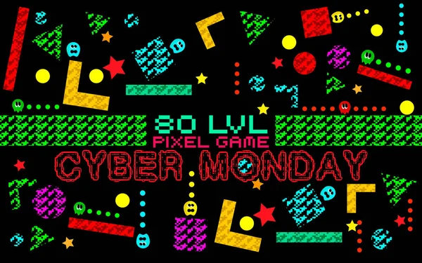 Cyber pondělí pozadí. — Stockový vektor