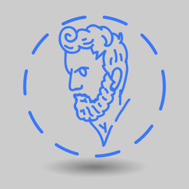 sakallı bir adam elinden kroki