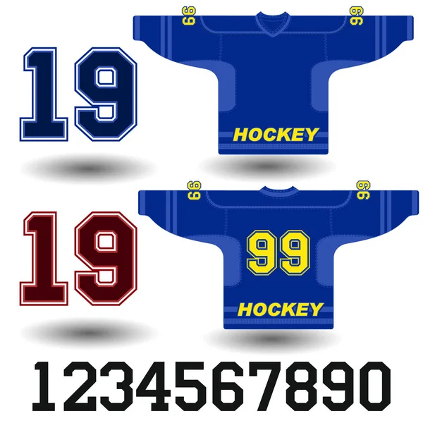 Vektorové ilustrace modrý hokejový dres — Stockový vektor