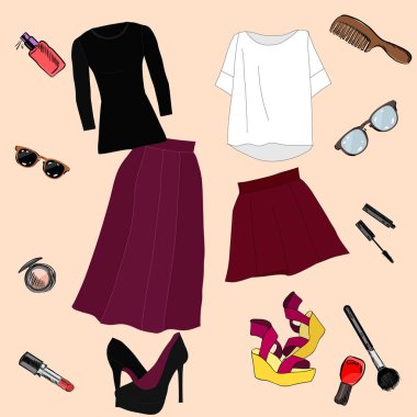 Son moda Bayan giyim kümesi. Kadın ceket kıyafeti,