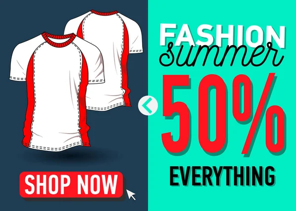 Mode Sommer Web-Banner. Verkauf — Stockvektor