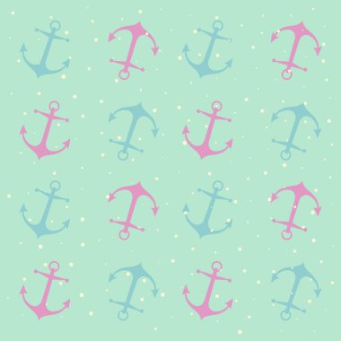 Çapa ile sorunsuz vektör desen. Dikişsiz desen-ebilmek var olmak kullanılmış için duvar kağıdı