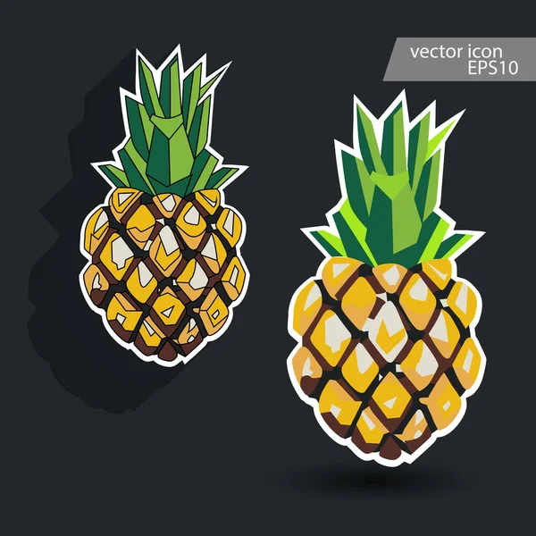 Ananas ikona. Ananas wektor etykiety. — Wektor stockowy