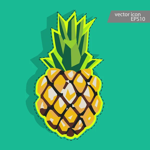 Ananas ikona. Ananas wektor etykiety. — Wektor stockowy