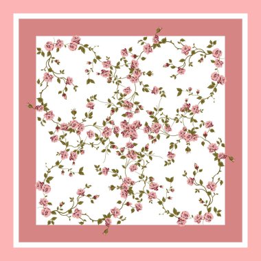 Sorunsuz gül deseni. Vektör çiçek arka plan