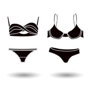 Düz bikini web simge vektör