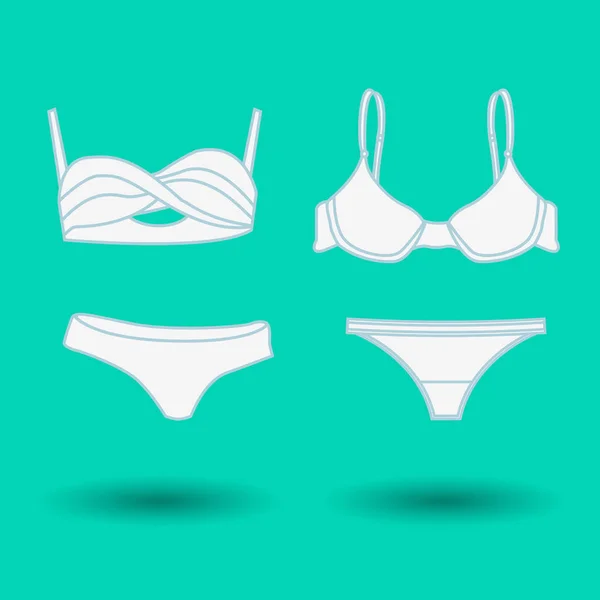 Düz bikini web simge vektör — Stok Vektör