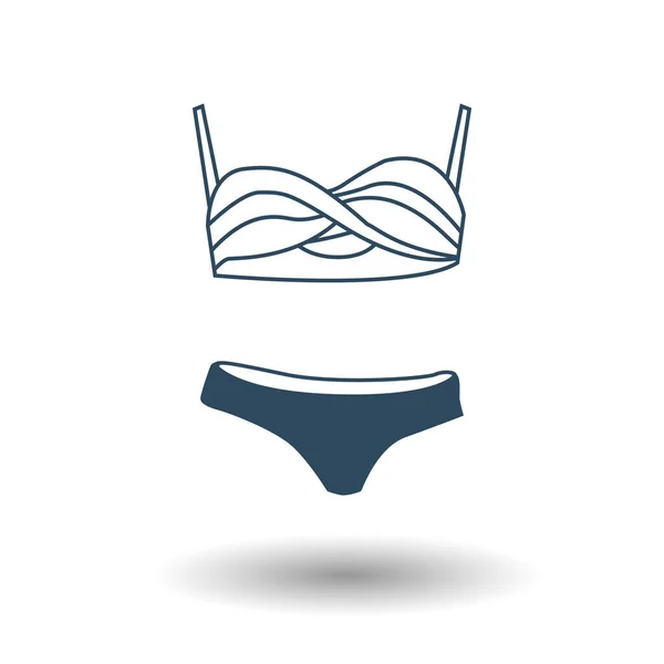 Flat bikini web icon vektor — Stock vektor