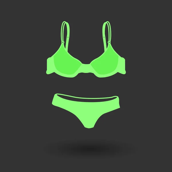 Vecteur icône web bikini plat — Image vectorielle
