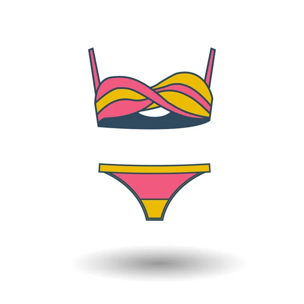 Bikini plano icono web vector — Vector de stock