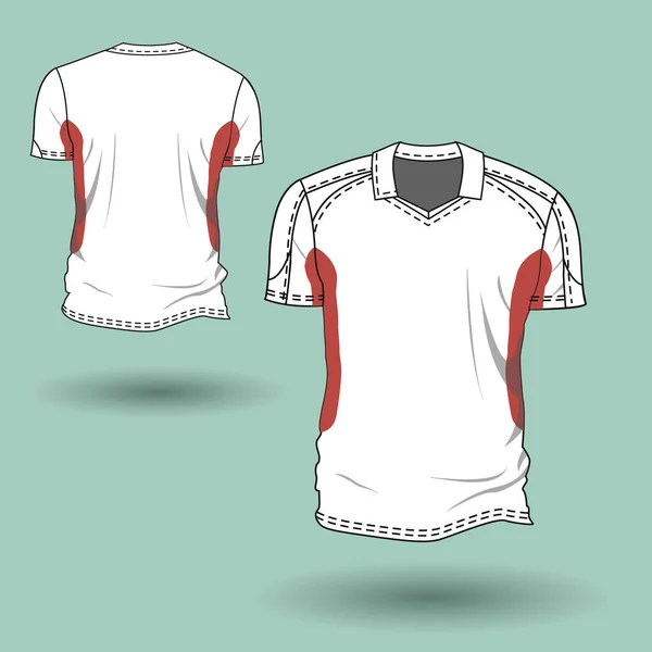 Ilustración vectorial de la camiseta para hombre y mujer. Ropa deportiva. Frente — Vector de stock