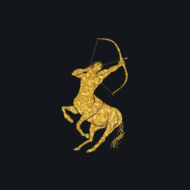 Centaur concept of mythical centaur archer horse man character with a bow and arrow clipart