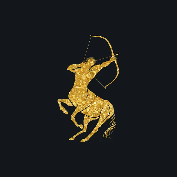 Kentaur fogalmának mitikus Kentaur íjász ló férfi karakter egy íj és nyíl — Stock Vector