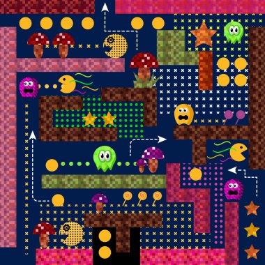 Modern hidro canavar labirent Video oyunu kullanıcı arabirimi