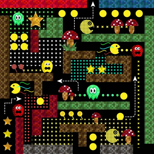 Modern hidro canavar labirent Video oyunu kullanıcı arabirimi