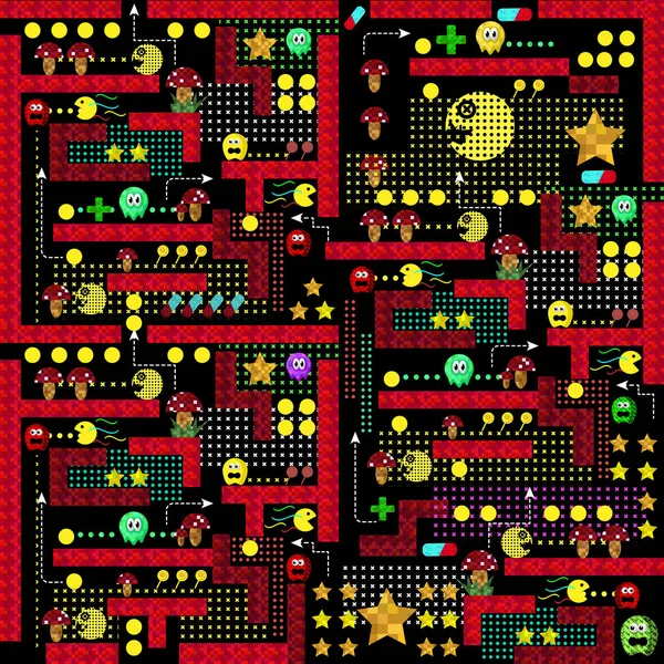 Modern hidro canavar labirent Video oyunu kullanıcı arabirimi