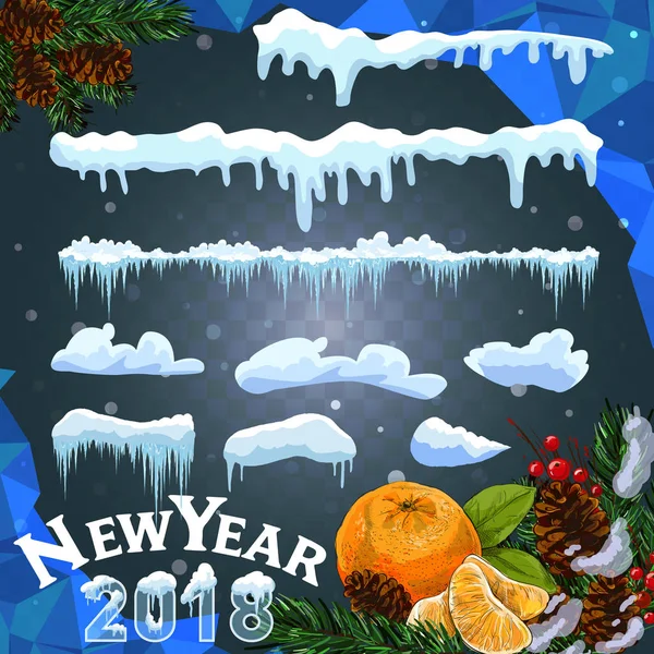 Saydam arka plan üzerinde izole kar buz sarkıtları kümesi.