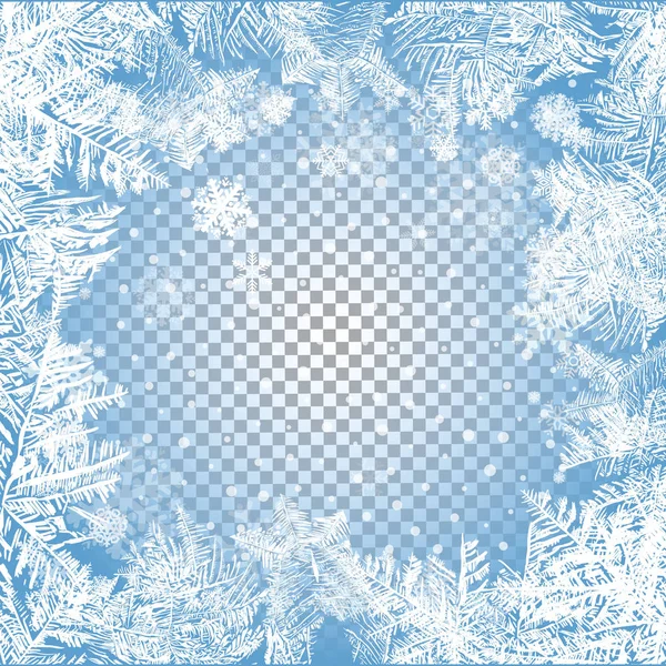 2018 Nieuwjaar op ice frosted achtergrond. Algemene kleuren. Een bewerkbare kleurovergang wordt gebruikt voor gemakkelijk andere kleuren — Stockvector