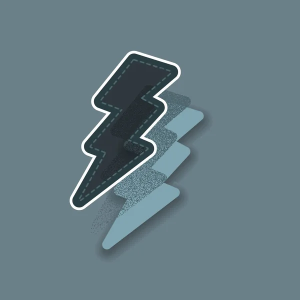 Lightning bolt pictogrammen instellen, thunderbolt vector — Stockvector