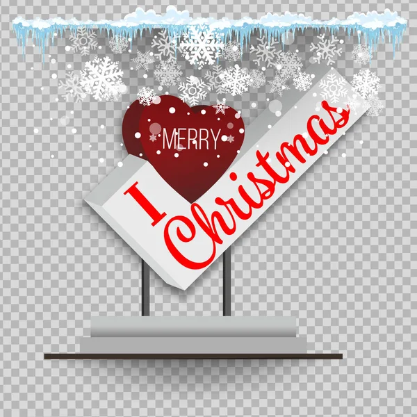 Décoration de Noël avec plaque suspendue avec signe de Noël . — Image vectorielle