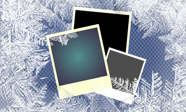 2018 Año Nuevo sobre hielo fondo esmerilado. Colores globales. Un gradiente editable se utiliza para un fácil recolor — Vector de stock