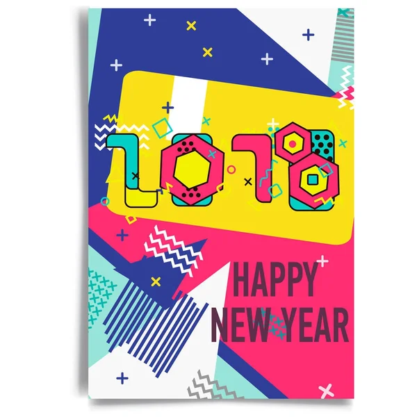 Happy New Year 2023 Vector Illustration Colorful Design Trendy Style
