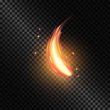 alev şeffaf arka plan üzerinde ateş. Işık arka plan üzerinde kullanılan için. Saydamlığı Vektör formatında