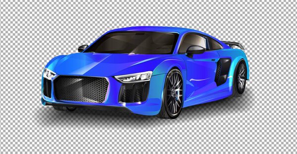 DETROIT - 11 января: Audi A6 2011 North American International Auto Show. на прозрачном фоне, гоночный эксклюзивный автомобиль с реалистичной тенью
